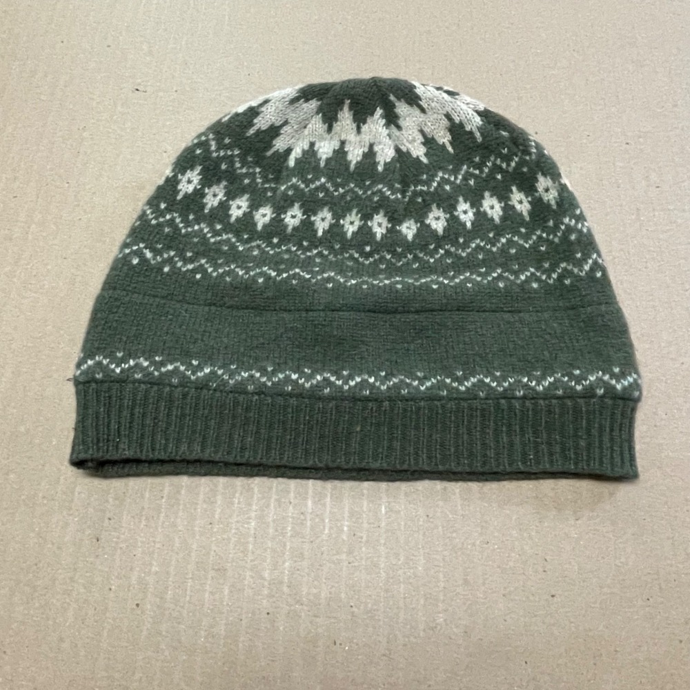 Vintage Y2K Gap 100% Lambswool w/Fleece Headband Fair Isle Sweater Print